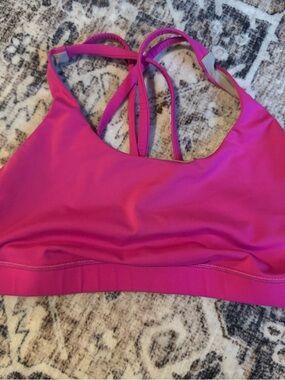 lululemon athletica Bright Pink Strappy Sports Bra